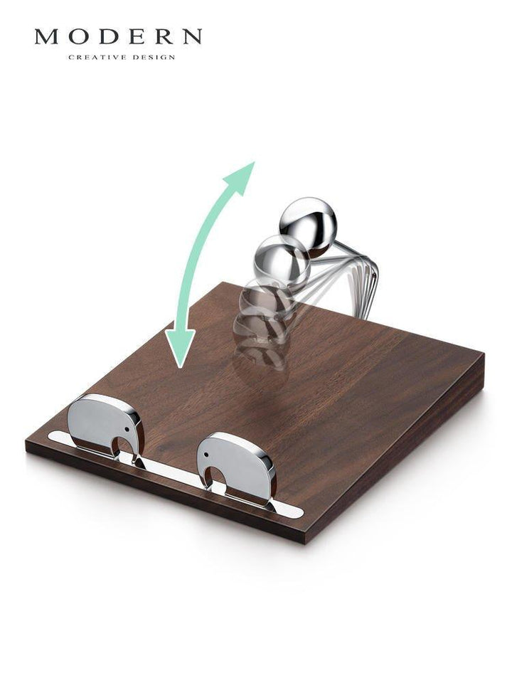 Walnut Base Tissue Box with Elephant Decorations - Luwak - Morden Minimalis Home Decor